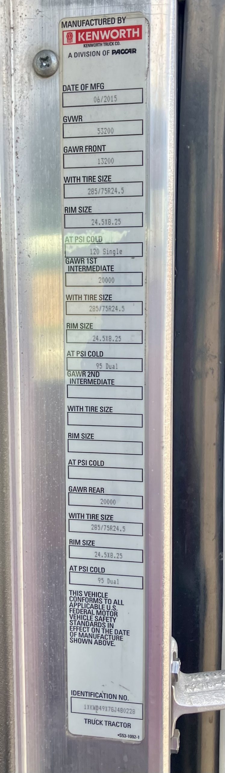 2016 KENWORTH W900L PC480228-21 2016 KENWORTH W900L PC480228-21