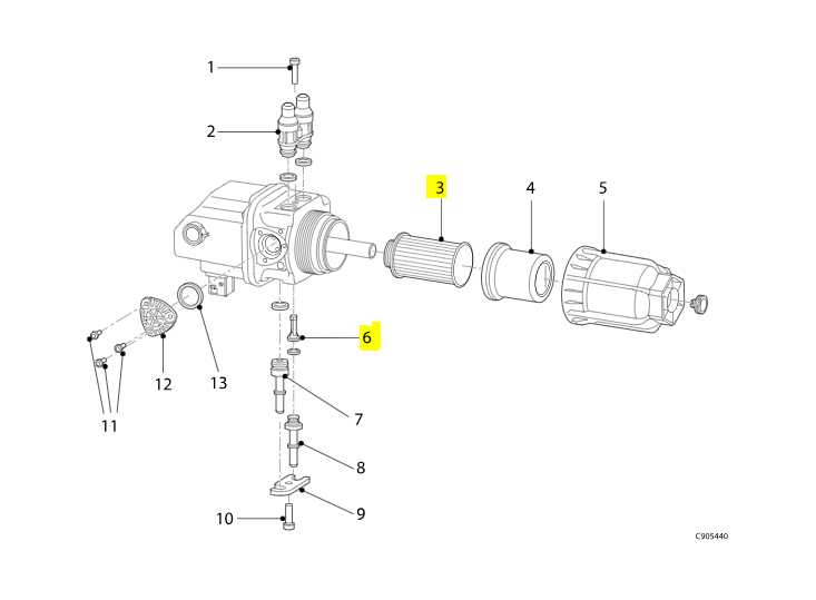 DEF pump filter