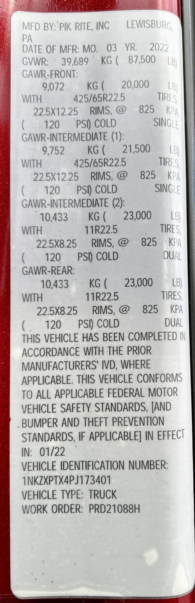 2023 KENWORTH T880 TC173401-13 2023 KENWORTH T880 TC173401-13