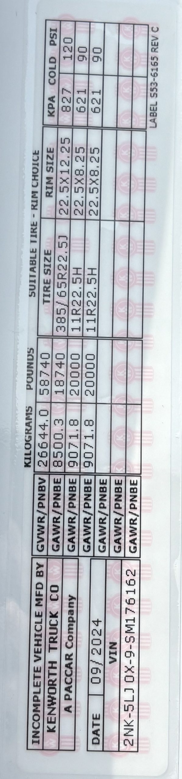 2025 KENWORTH T480 KC176162-11 2025 KENWORTH T480 KC176162-11