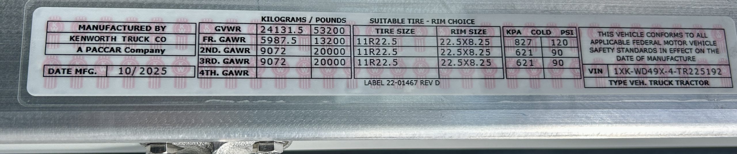 2026 KENWORTH W900L KC225192-25 2026 KENWORTH W900L KC225192-25