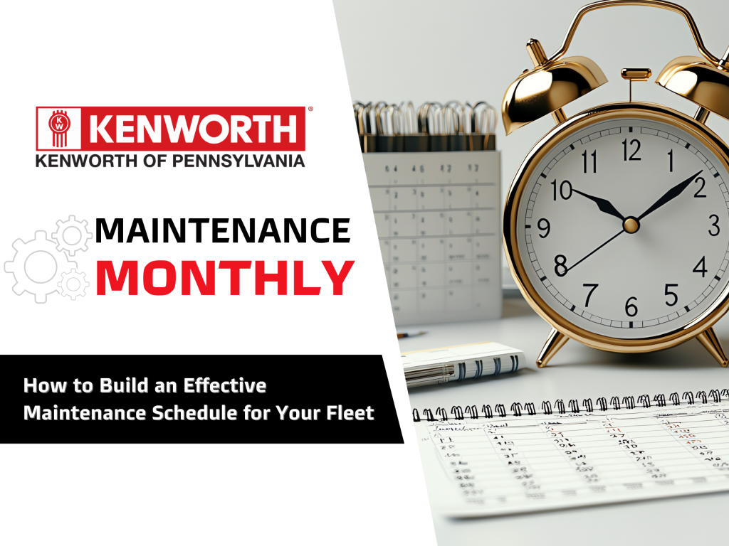 How to build a maintenance schedule