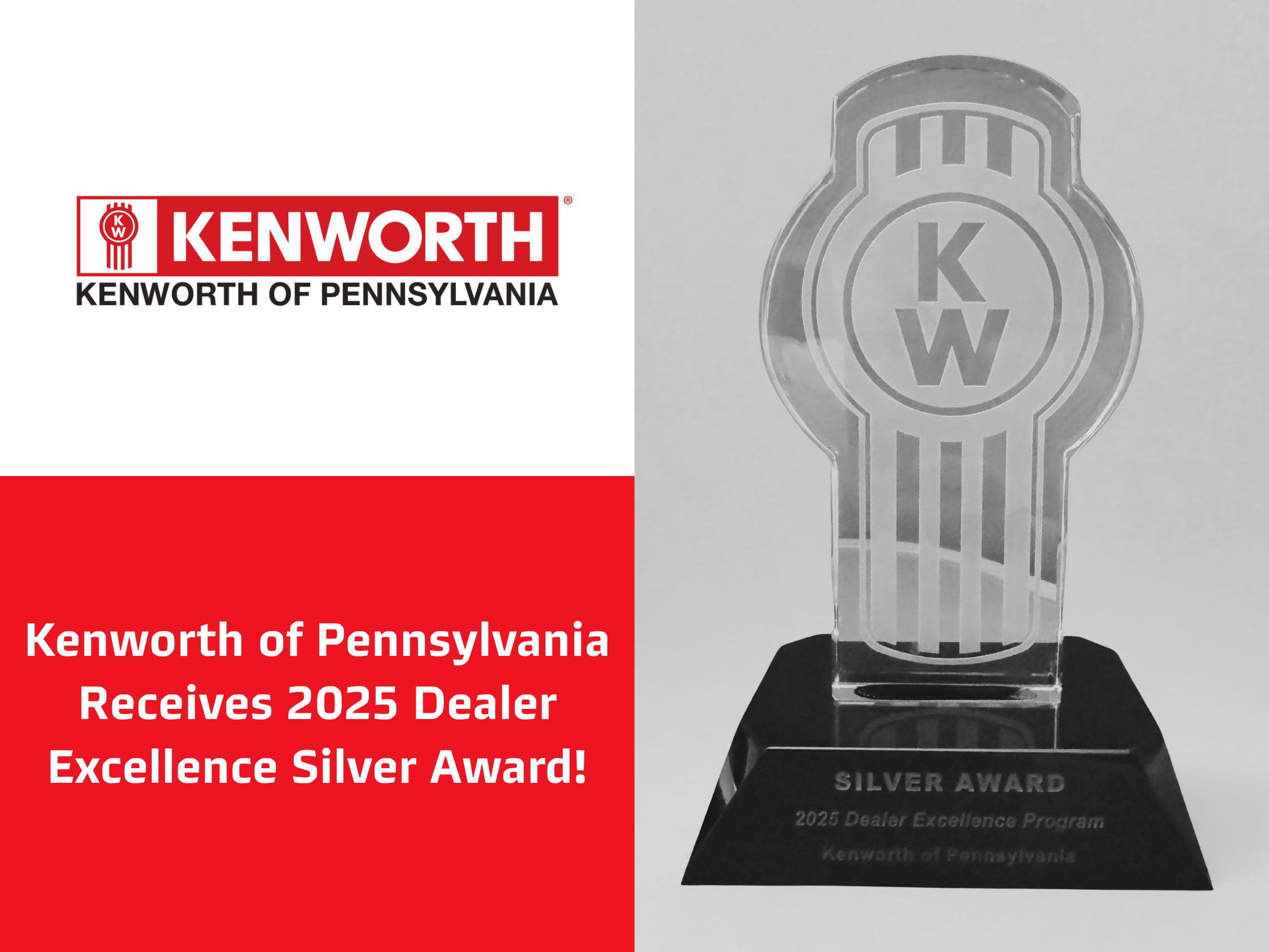 Kenworth of Pennsylvania Receives Dealer Excellence Silver Award