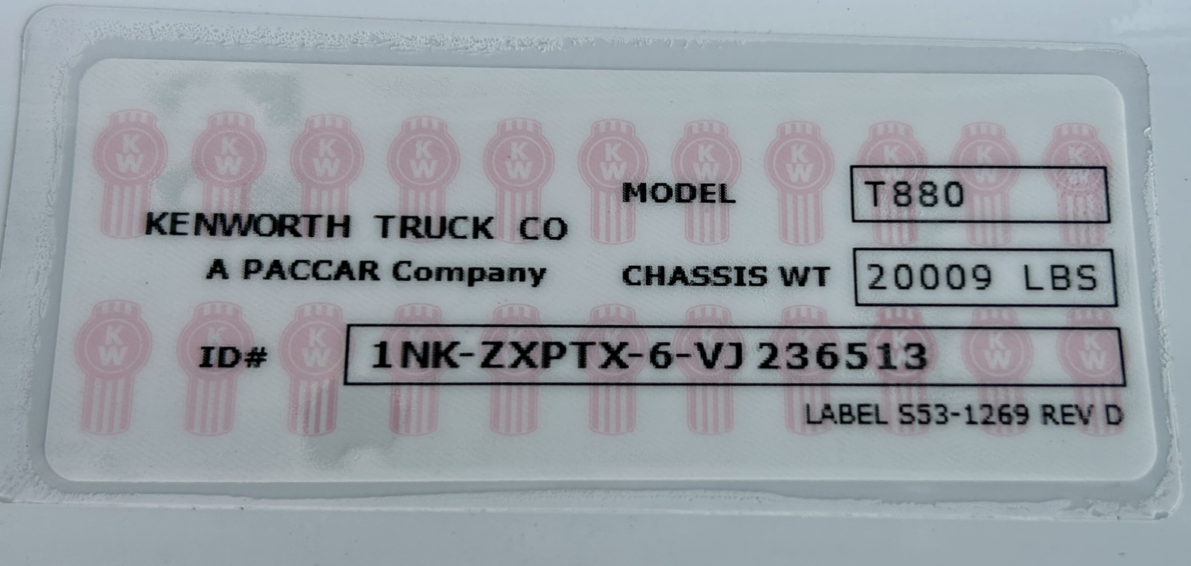 2027 KENWORTH T880 KC236513-20 2027 KENWORTH T880 KC236513-20