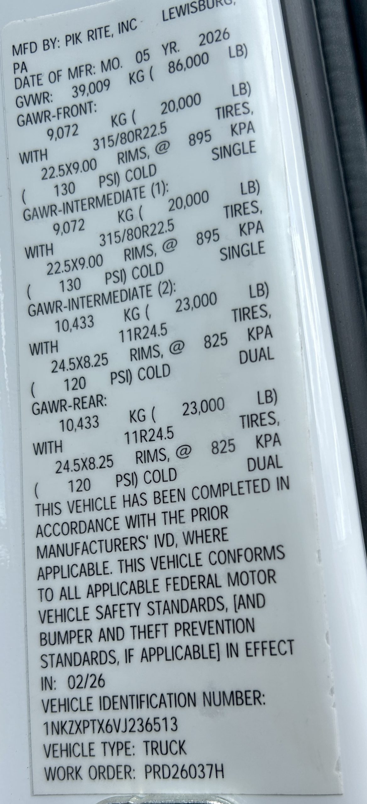 2027 KENWORTH T880 KC236513-21 2027 KENWORTH T880 KC236513-21