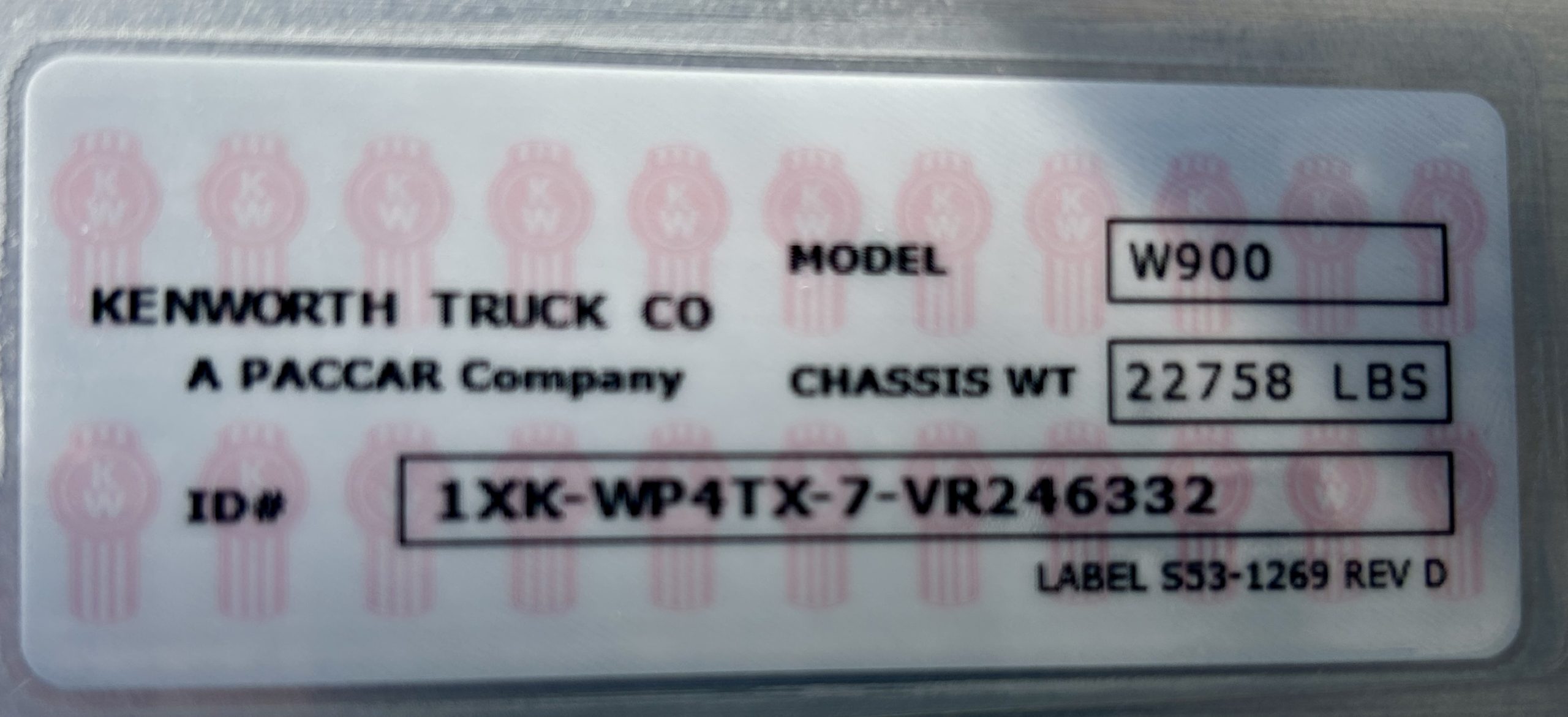 2027 KENWORTH W900L KC246332-13 2027 KENWORTH W900L KC246332-13