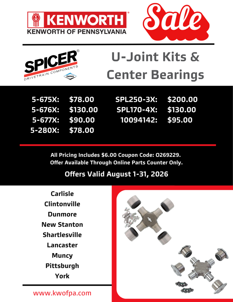 Spicer U-Joint Kit & Center Bearings Sale Flyer_August 2026